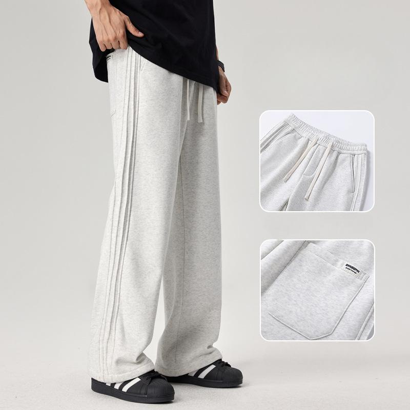 

Knitted Pants Men s Spring Striped Straight Pants Men s Spring Wide-leg Pants Men s Casual Wide-leg Pants Men s Casual Pants Men s Spring 4XL