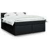 VidaXL Slat Bed Base with Mattress Black 180x200 Cm Fabric 3286768