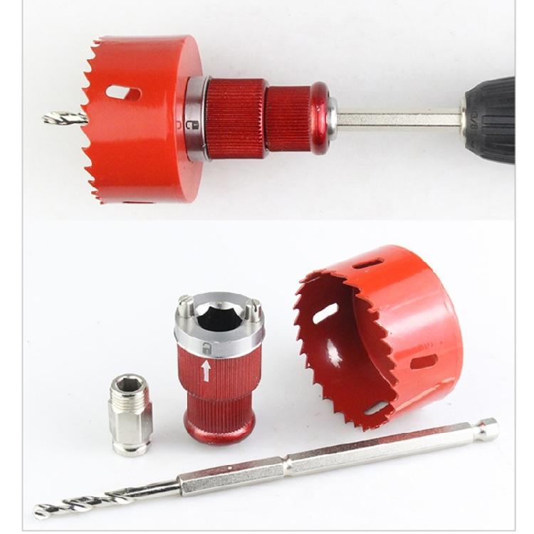 Universal Hex Handle Arbor with Quick Release Mechanism Suitable for 38mm+ Bi Metal&Pipe Cutter High Efficiency Drilling