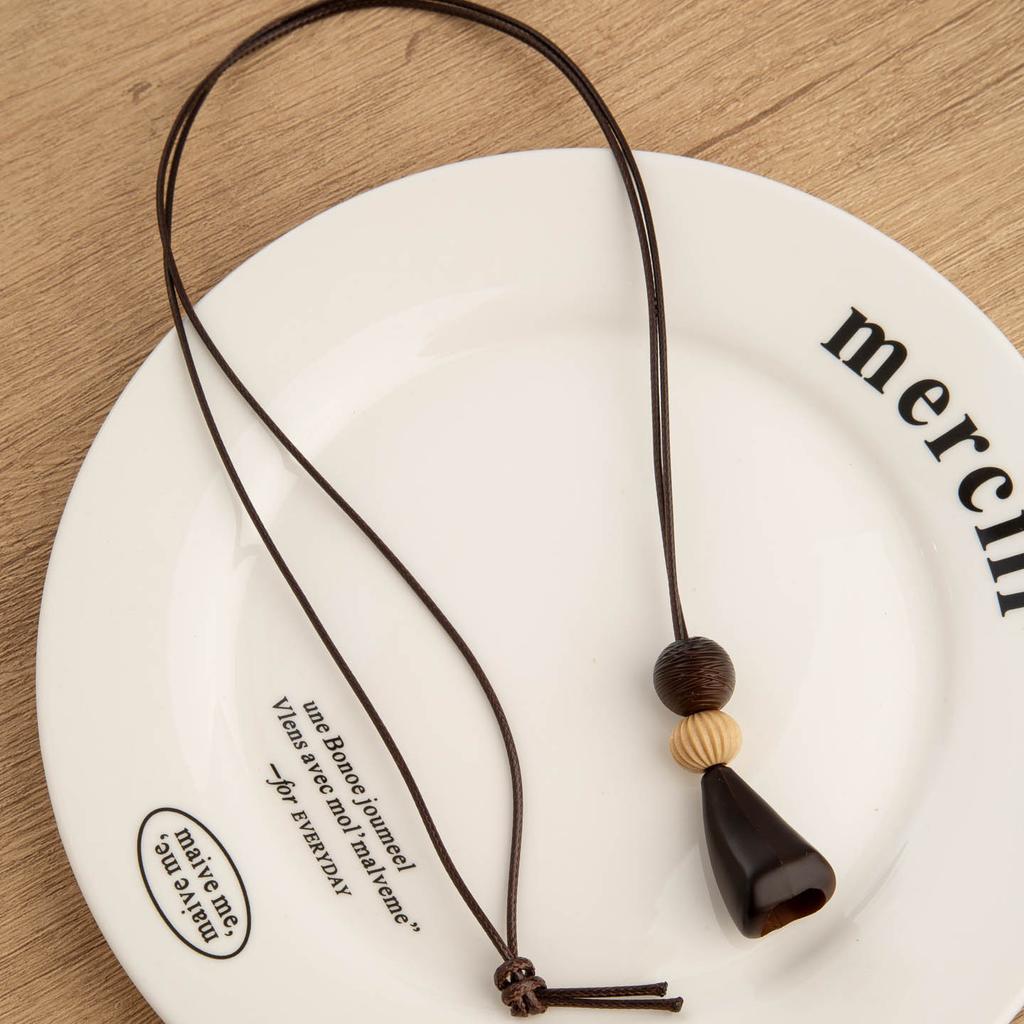 Vintage New Chinese Style Irregular Pendant Long Clavicle Chain Necklace For Women
