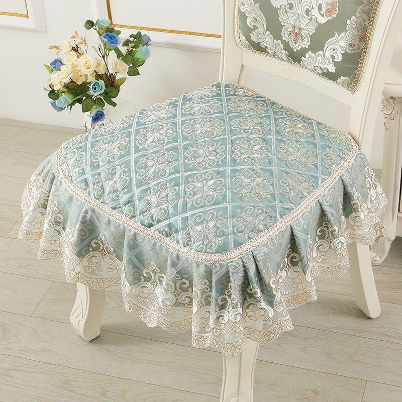 

Элегантный кружевной декор 43*45 см, подушка для стула, противоскользящая подушка для сиденья в европейском стиле, домашний декор, обеденный офисный коврик 48*53