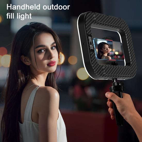 Akıllı Telefon Selfie Işık Kiti Uzaktan Kumanda Ayarlanabilir Renk Sıcaklığı Kısılabilir Şarj Edilebilir LED Mobil Video Sabitleyici Dolgu Işığı