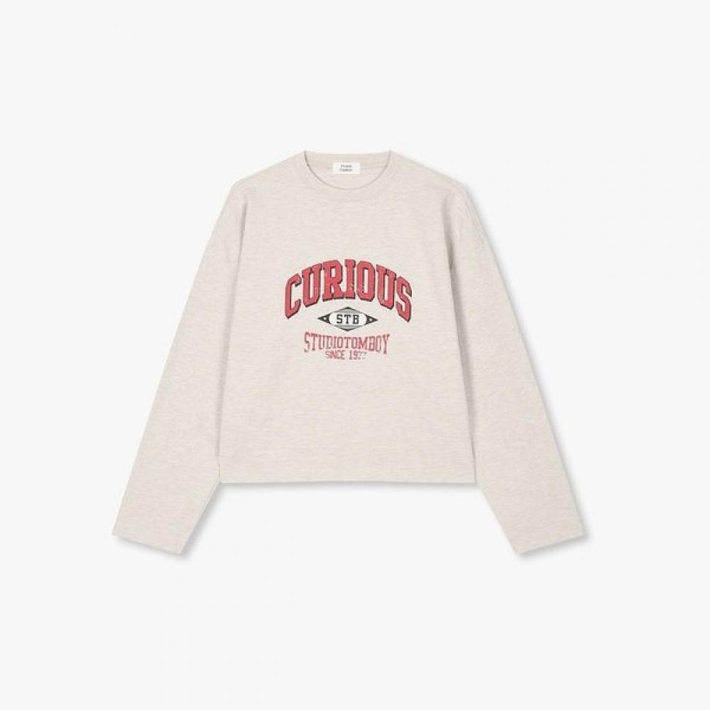 STudio Tomboy Curious Graphic Long Sleeve T shirT  9176122972cT blacks/OS