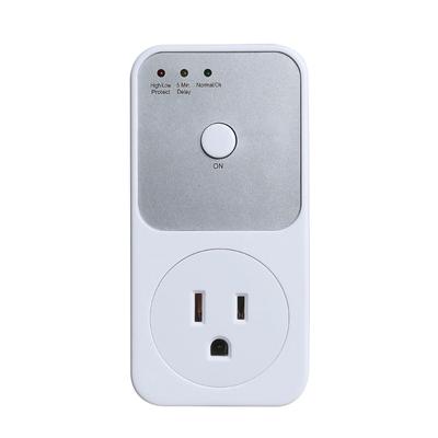 Small Outlet Protector Voltage Fluctuation Monitoring Auto Power Cuts Included ABS Suitable for US Refrigerators