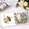 6Pcs DIY Crystal Painting Art Greeting Cards with Envelopes Diamond Art Handmade Cards for Beginner Adult Holiday Gifts