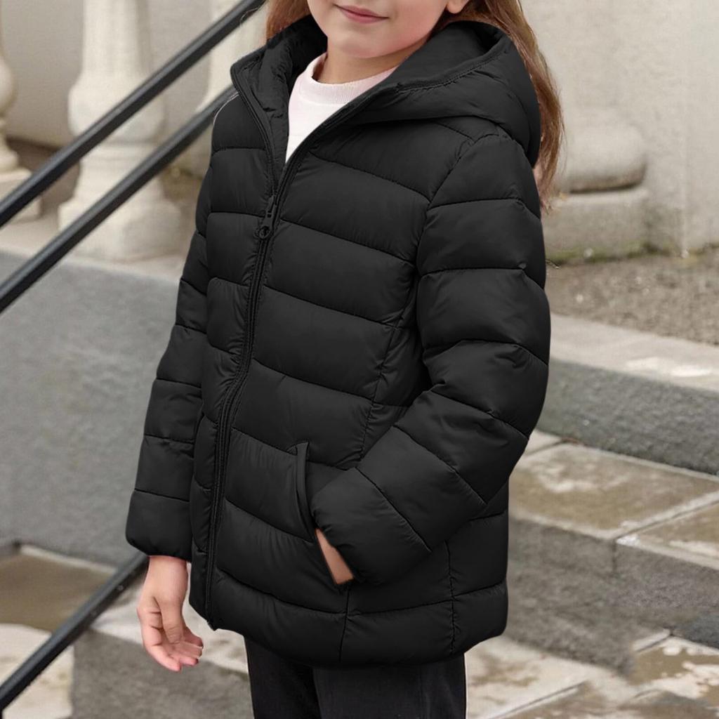 Giacca Imbottita Calda in Cotone a Manica Lunga per Bambini e Bambine, Capo d'Abbigliamento Esterno per Bambini Piccoli e Grandi