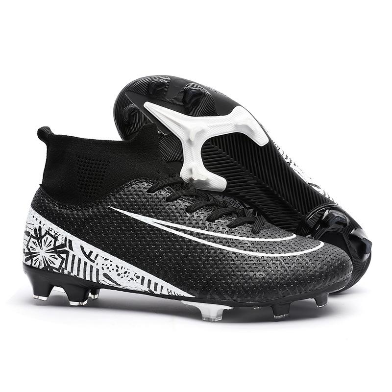 Football Shoes Men's Autumn High Top Long Shattered Nails Student Children Boys Professional Training Amazon Football Shoes