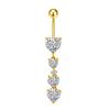 Gaibei Trendy Moon & Heart Navel Ring Jewelry