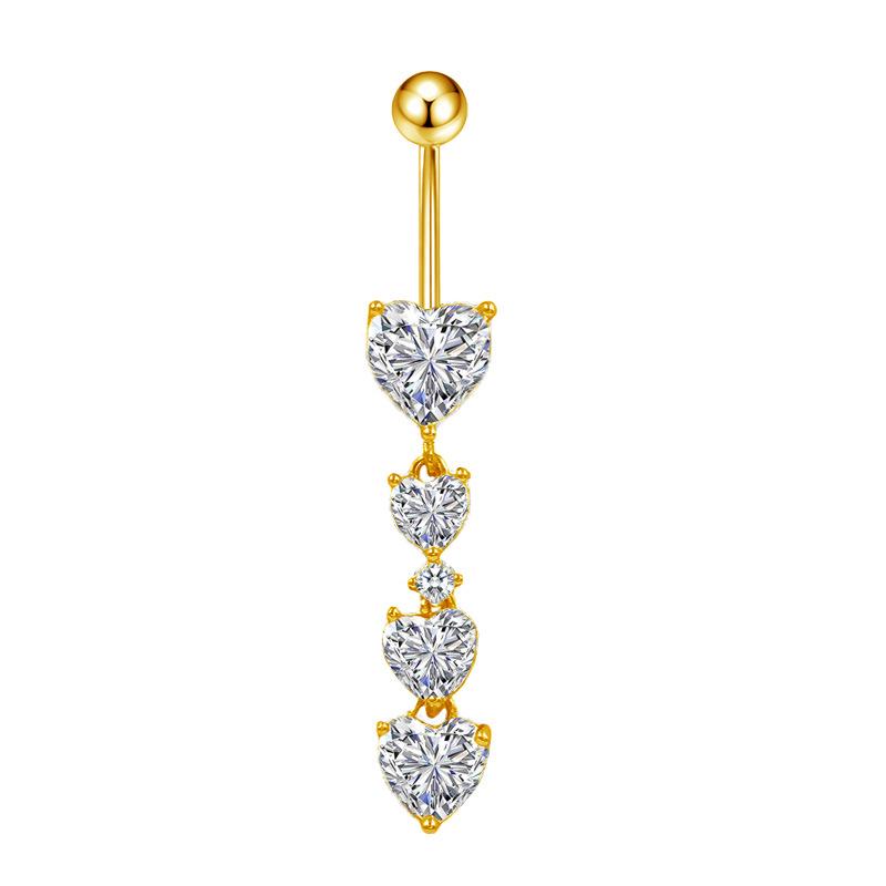 Gaibei Trendy Moon & Heart Navel Ring Jewelry