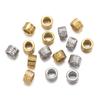 5Pcs/Pack Stainless Steel Spacer Beads Large Hole Tube Round Bead for Charm Bracelet Necklace DIY Jewelry Making Accessories