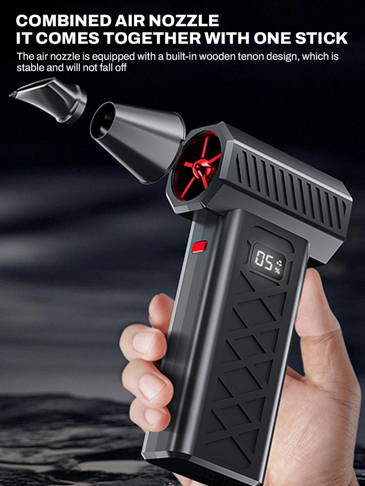 Violent Fan 400000RPM Powerful Air Blower Turbo Fan with LED Display& Lighting Dust Cleaner 6 Speeds Brushless Turbo Jet Blower