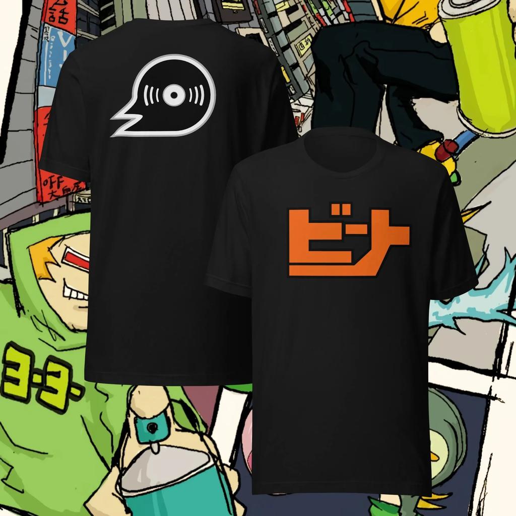 Classic Nostalgic Games Jet Set Radio Peripherals Print Tshirt Unisex Women Oversized Wind Tee Crewneck Cotton Casual Harajuku Top