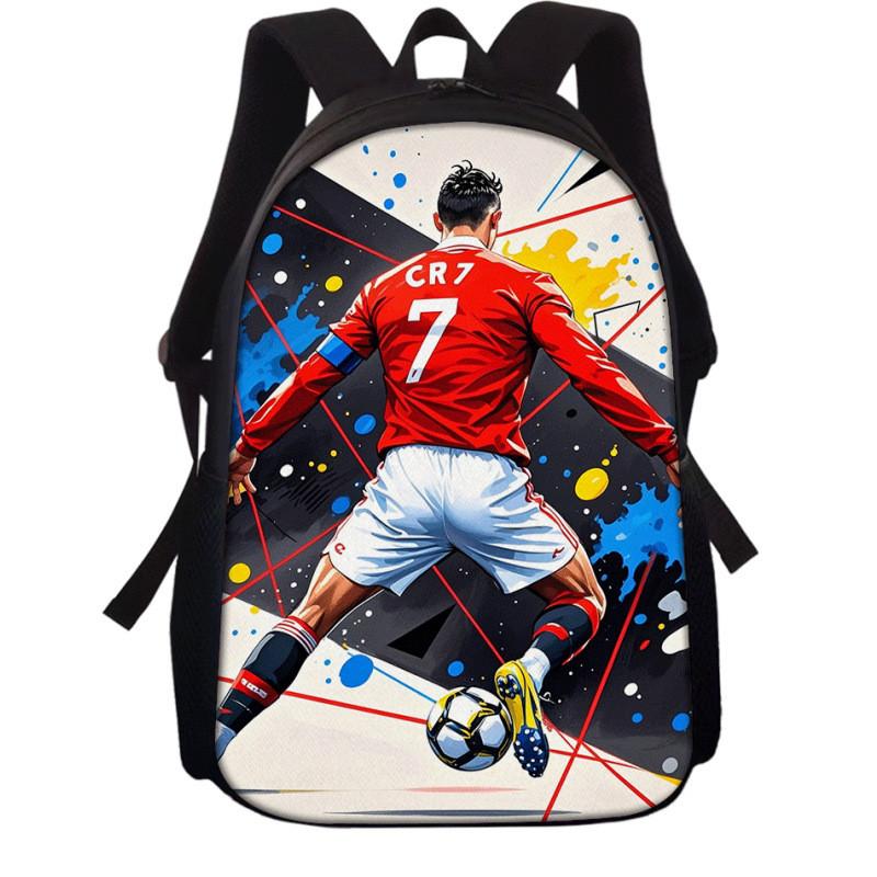 Football Messi Anime Cartoon Character Student Backpack For Kids Schooling
