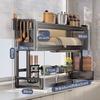 Multi-Functional Kitchen Sink Organizer and Dustproof Dish Rack