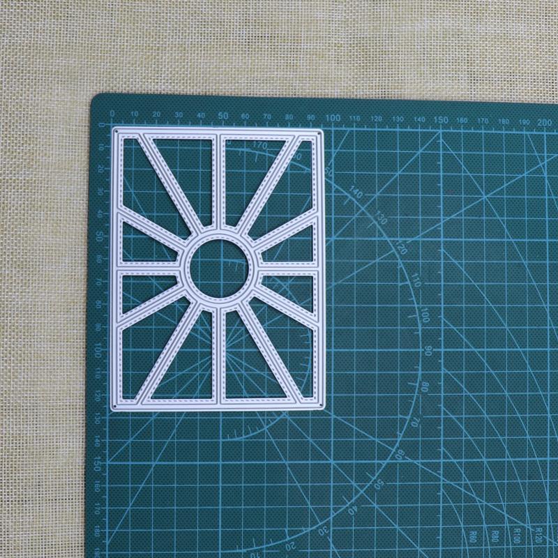 Metal Cutting Dies Rectangle Background Sunlight Scrapbook Paper Craft Knife Mould Stencils