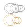 10pcs Stainless Steel Gold Earrings Rings Spiral Round Twisted Big Circle Ear Wire Hoops Pendant Connectors DIY Jewelry Findings