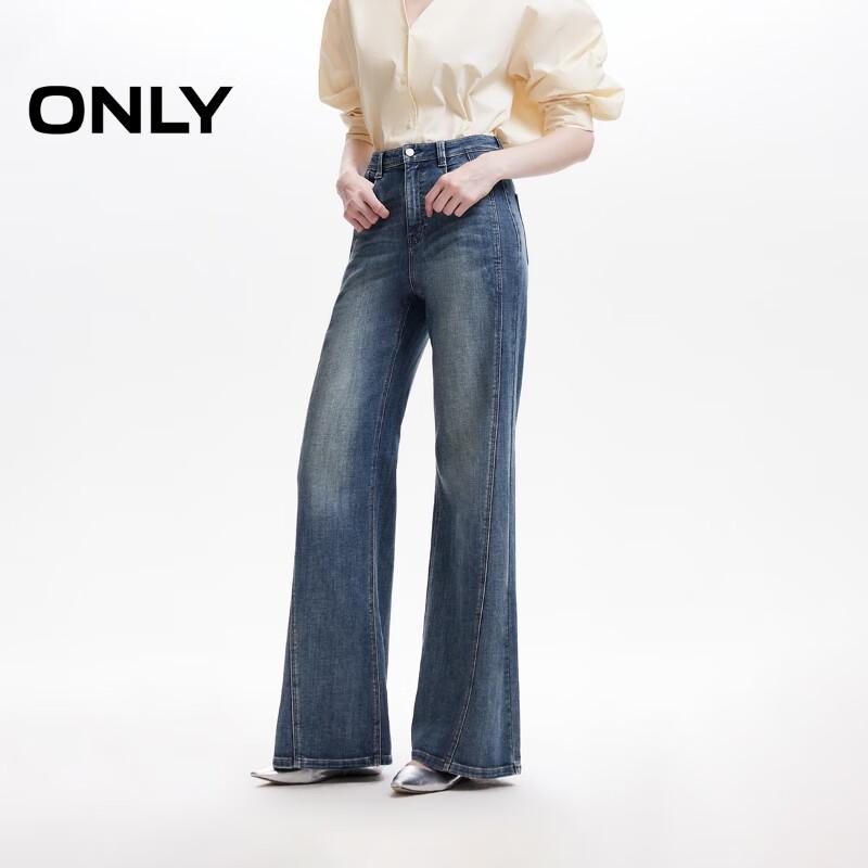 ONLY Women s High-Waist Loose Slimming Flare Jeans L Shortened
