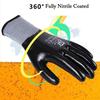 1pair Anti-Slip Waterproof Gloves Nitrile Coated Oil/Water Resistant Work Gloves For Garden Repairing Fishing Work Safety Gloves