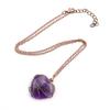 Hand-Wound Woven Tiger Stone Heart-Shaped Love Rough Stone Natural Crystal Stone Necklace N549