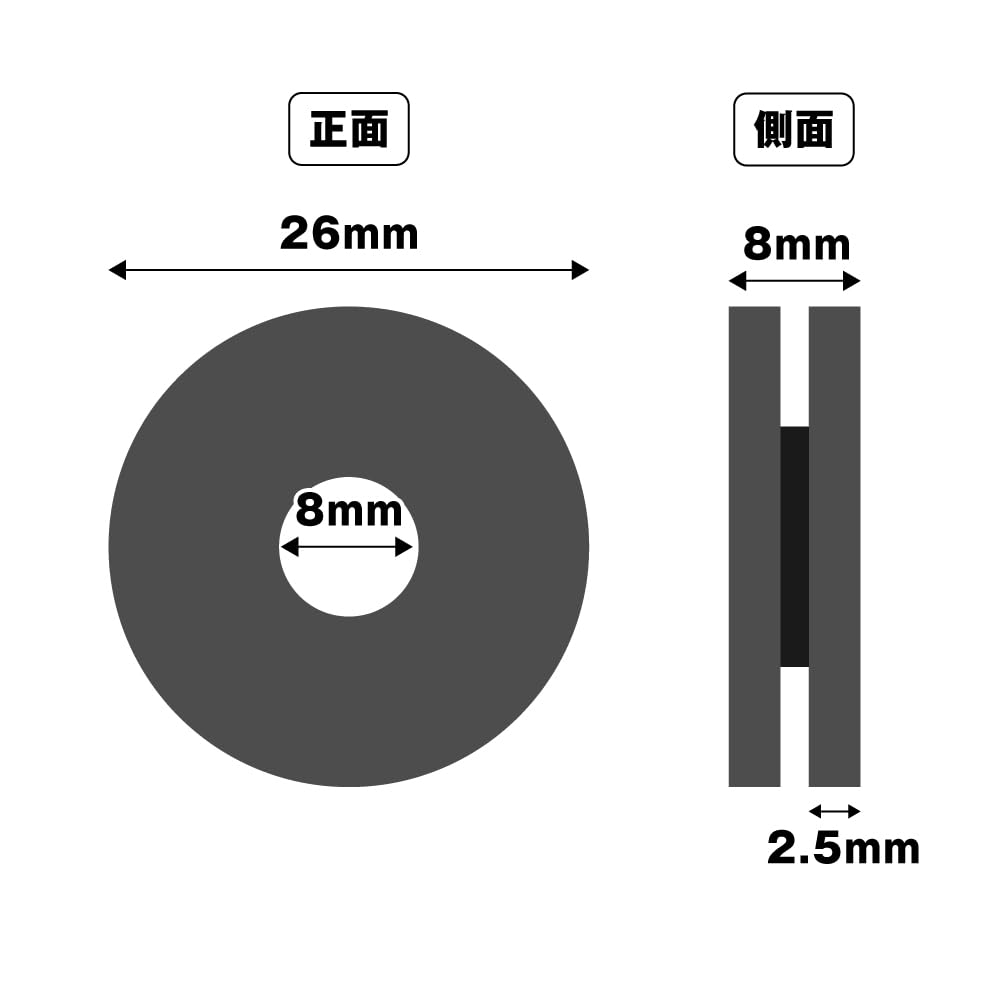Kawasaki Compatible Product Kawasaki Side Cover Grommets Type 1 Round Set of 2 MADMAX