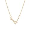 Geometric Diamond Inlaid Necklace: Fashionable Electroplated Choker & Clavicle Chain with Pendant.
