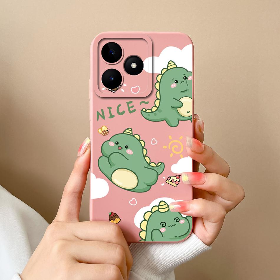 Coque Simple Pour Realme Note 50 Style Décontracté Protection Complète Anti-Choc Coque Arrière Silicone Liquide Doux Modèle RMX3834 Coque