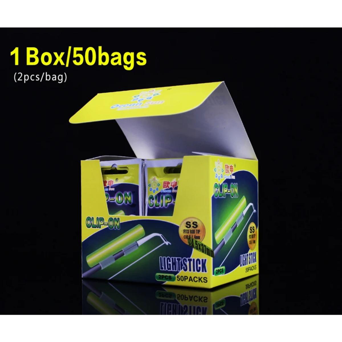 100pcs 50Bags Clip-On Fishing Rod Glow Stick Night Fishing Lights Float Stopper Fireflies Luminous Float Bobber Dark Glow Sticks 260319 SS бордовый