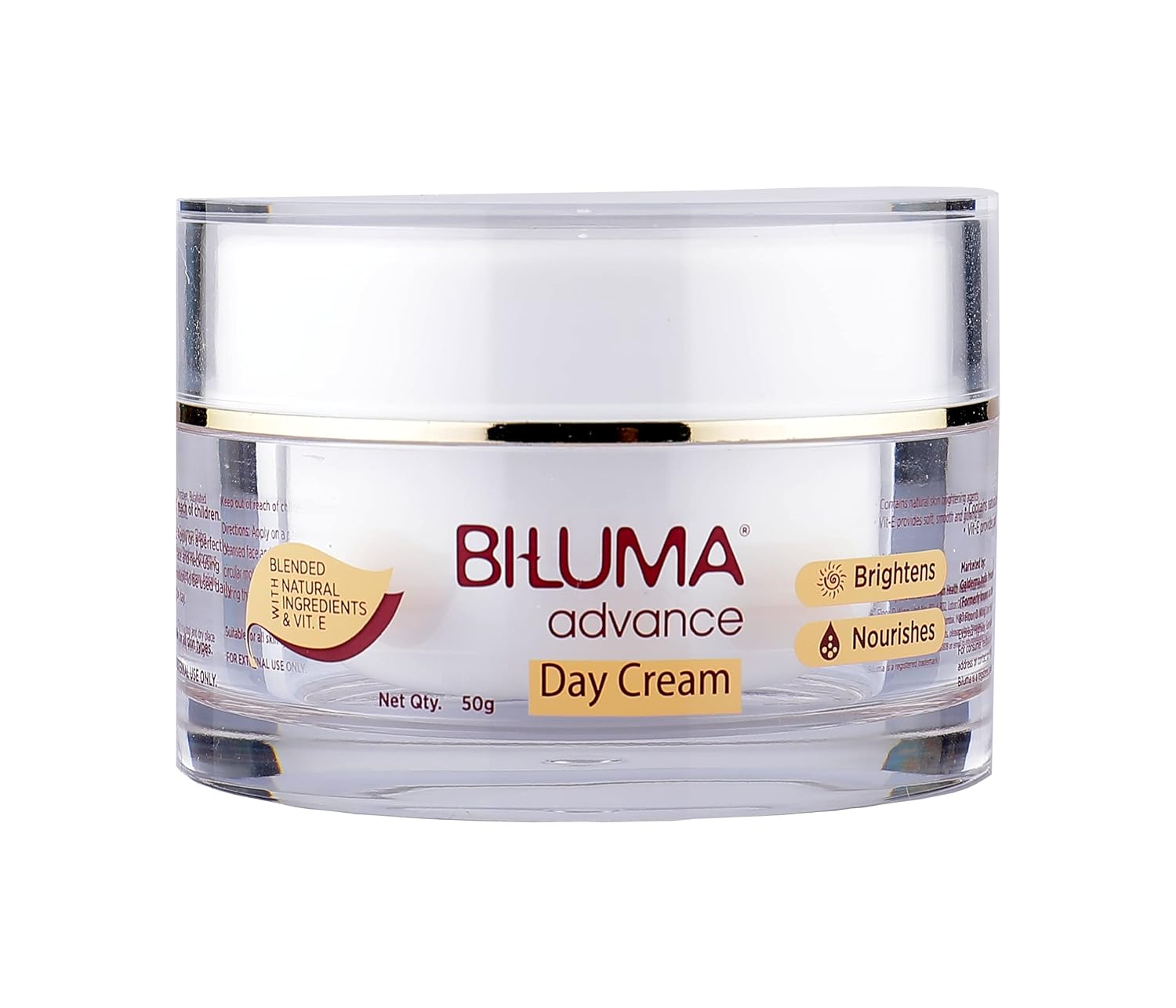 

Biluma Advance Skin Brightening Day cream 50 gm for even skin tone | Blended with vitamin E and natural Ingredients for dark spots 50 GM