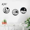 Minimalist Wall Hanging 3Pcs Boho Art Decoration, Vintage Metal Hollow-out Decor, Silhouette Living Room Accent Sculpture, Ornament for Bedroom Office