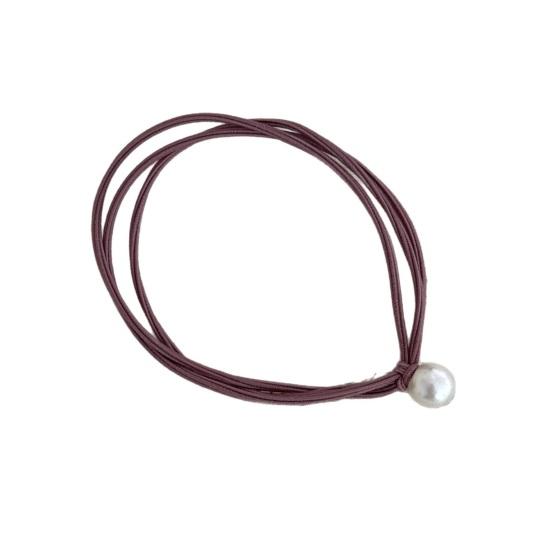 10PCS Hair Rope with Pearl Decoration High Elastic Strong Toughness Rubber Bands No Slip Versatile Headband for Commuting