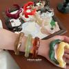 Irregular Marbled Acrylic Bangle: High-End Forest Style Fashion Bracelet