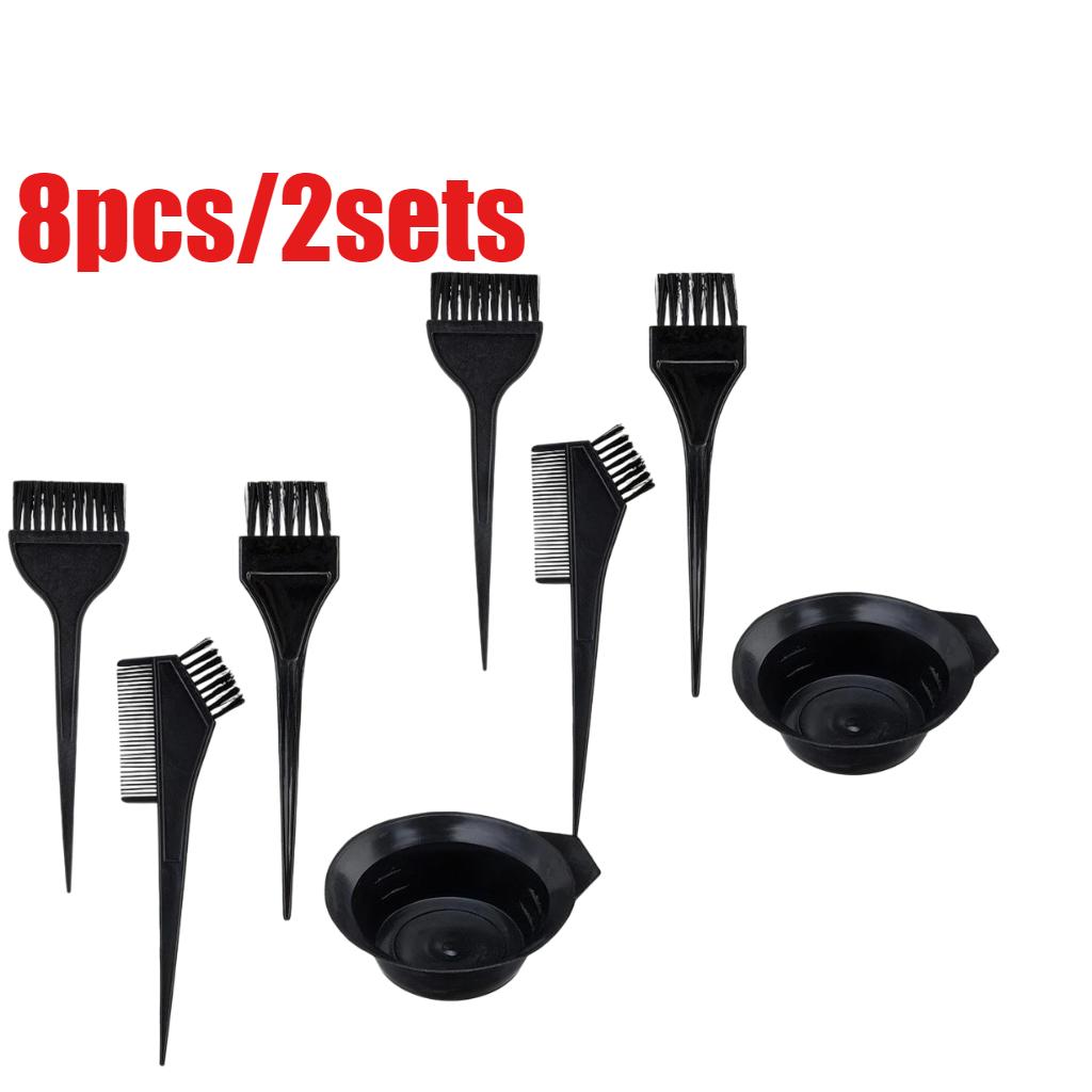 4pcs Professional Hair Dyeing Kit Hair Color Stirring Brush Dye Bowl DIY Hair Coloring Bleaching DIY Hair for Home Hair Tools