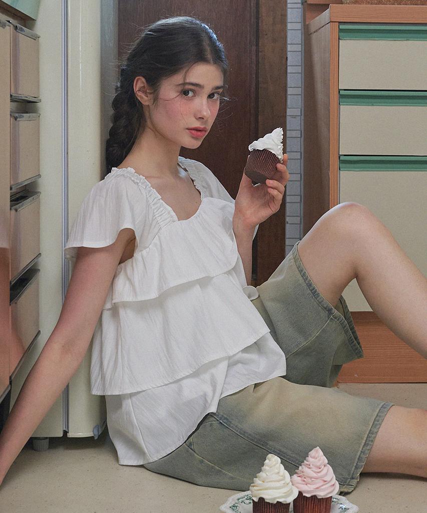 MICANE Callista Frill Blouse