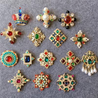 Creative Vintage Baroque Style Brooch Trendy Atmospheric Clothing Suit Jacket Accessories Brooch Festival