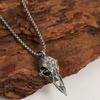 Retro Nordischer Stil Krähenschädel Anhänger Tier Vogel Halskette für Männer Personalisierter Schmuck Glücksbringer Geschenk