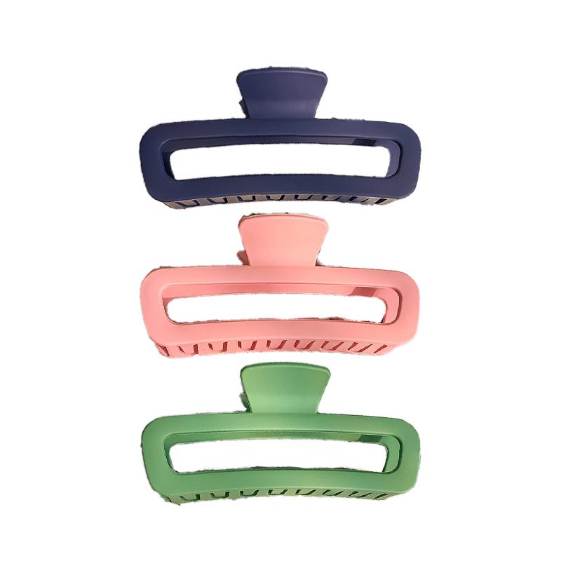 Frosted simple square shark clip back head Pan hair grab clip advanced sense hair accessories