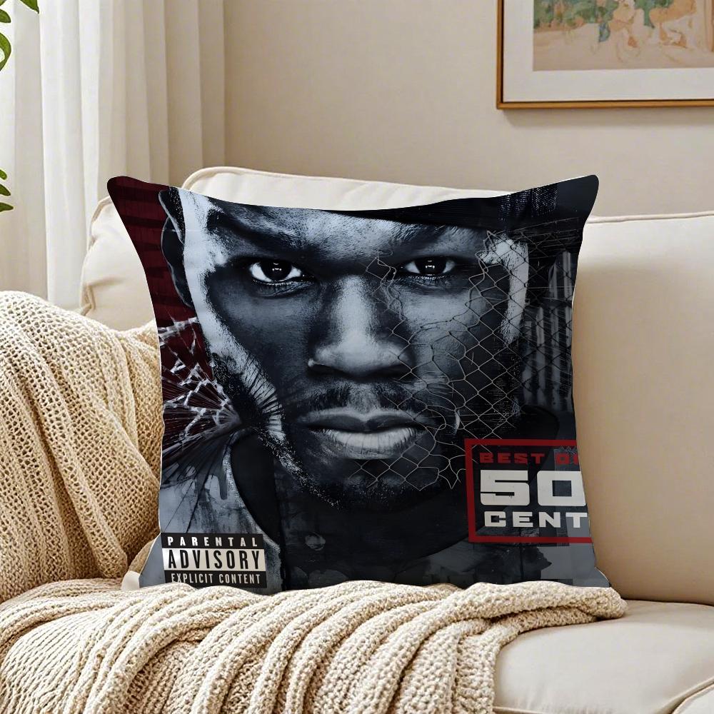Music Rapper 50 CCent Cushion Cover Pillowcase Antidustmite living Room Sofa Decor Cushion Room