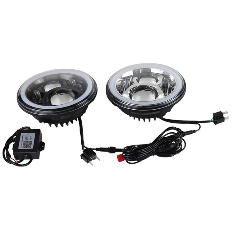 7-inch RGB LED Wrangelight: Bluetooth Controlled, 40W Modified Car Headlights for Wrangler.