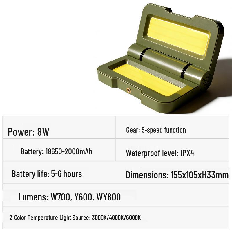 Solar-Powered Outdoor Camping & Emergency Light with Magnetic Base
