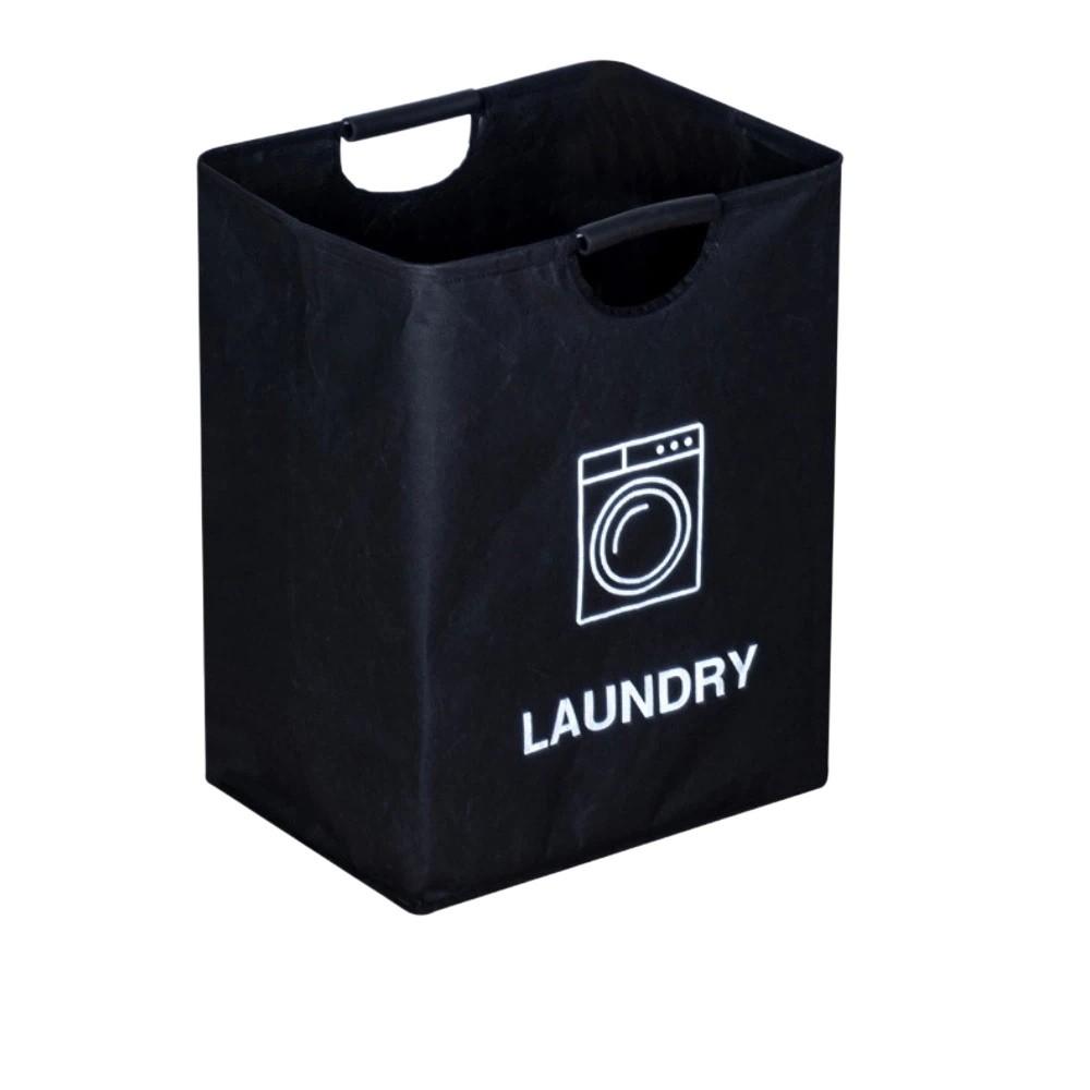 60L Empty Bottle Storage Basket with Handle Large Capacity Dirty Clothes Basket Categorized Storage Foldable Garbage Bin