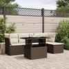VidaXL Garden Lounge Set with Cushions 6 Pcs Brown Braided Resin 3266553