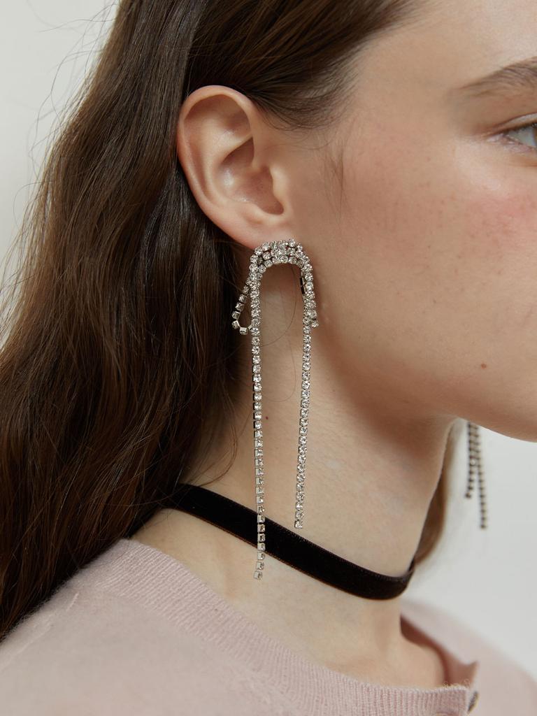 Love Me Monster Cubic Long Ribbon Earrings (L244Mer030)