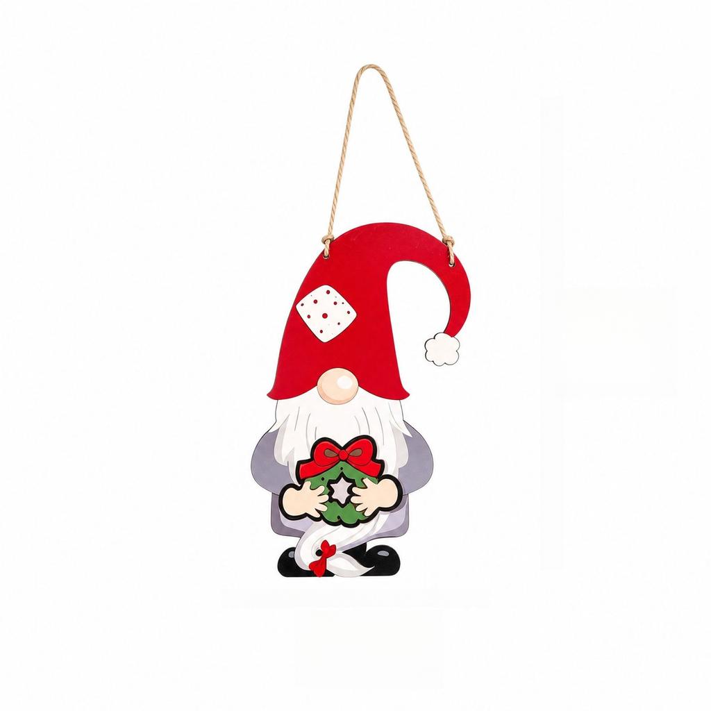 Wooden Hanging Ornaments with Replaceable Accessories for Christmas Easter and Decorations