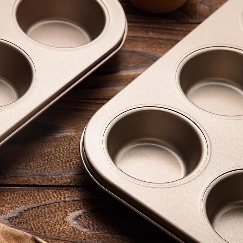 Ten Color Life 12-Cup Gold Muffin Pan