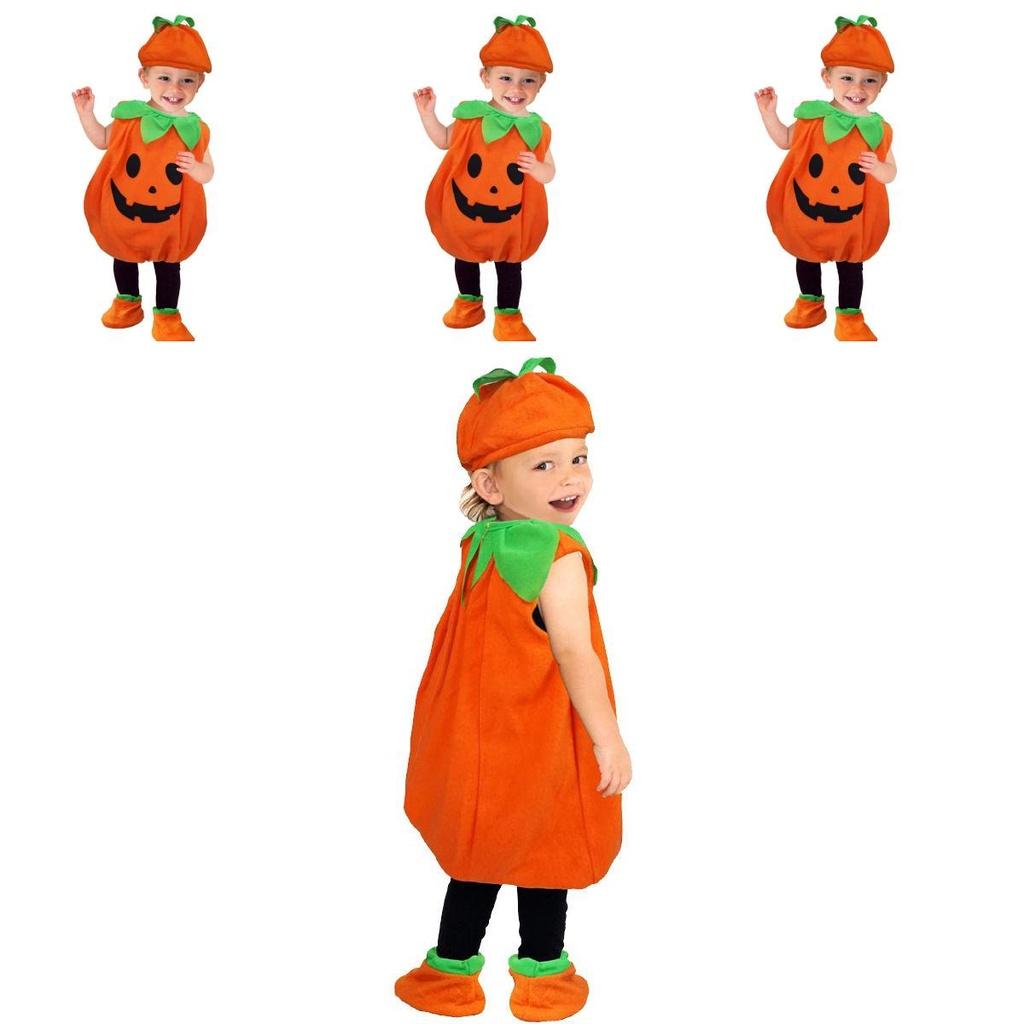 Delightful Pumpkin Costume For Children Featuring Soft Fabric And Festive Design