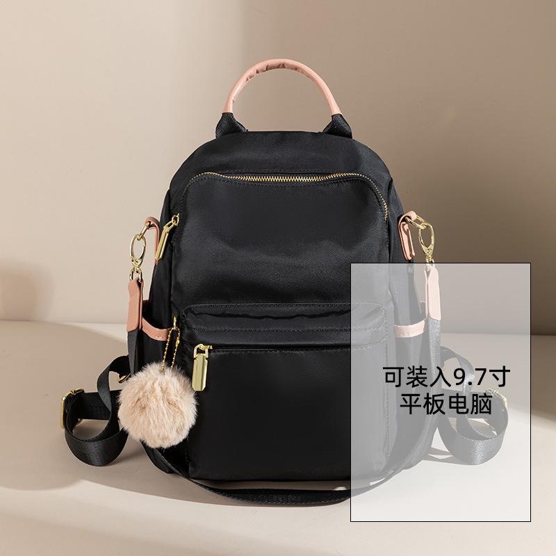 2026 New Style Korean Fashion Canvas Backpack for Women Travel Casual Daypack Lightweight Oxford Cloth Cute Small Bag