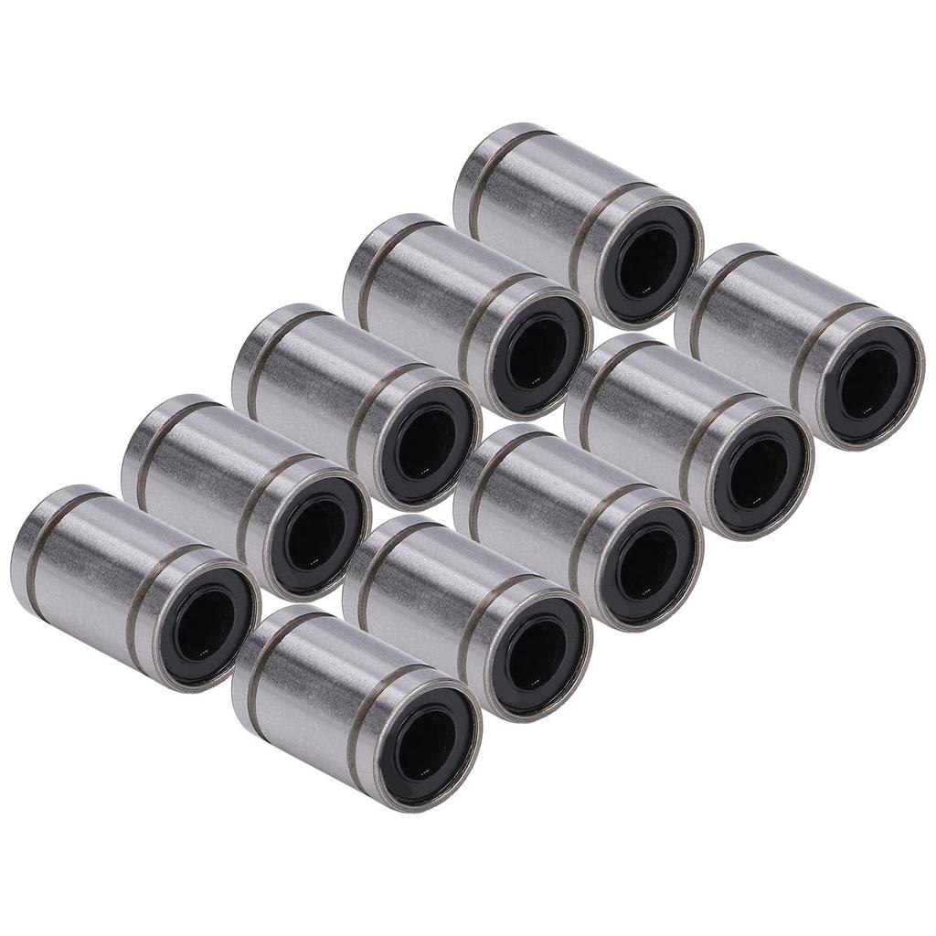 10Pcs Linear Motion Bearing Cylinder Optical Axes Slider Test Frame Spare ID 6mm OD 12mm LM6UU