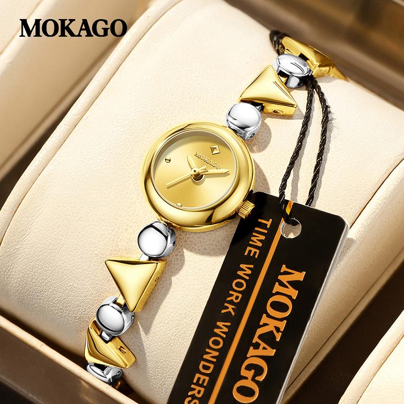 Mokaga Women s Geometric Luxury Quartz Watch - Elegant Alloy Waterproof Design