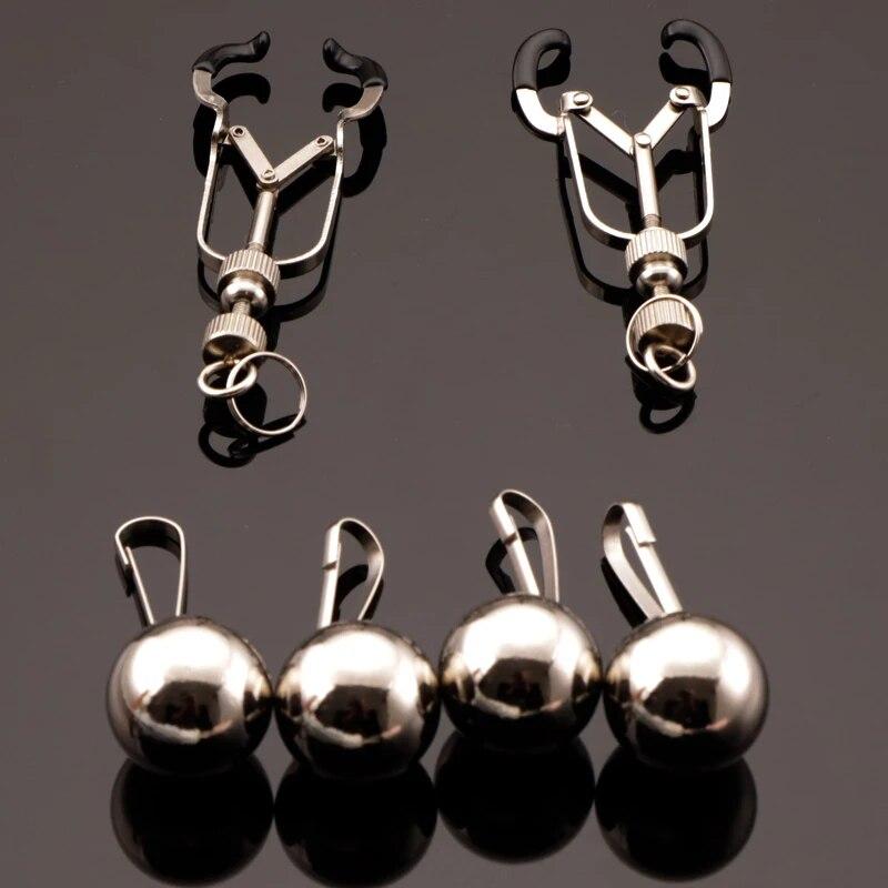 Nipple Clamp Sex Clothespins On the Chest Breast Bondage Steel Nipples On the Chest On Nipples for Sex Nipple Clip Sex Clamps