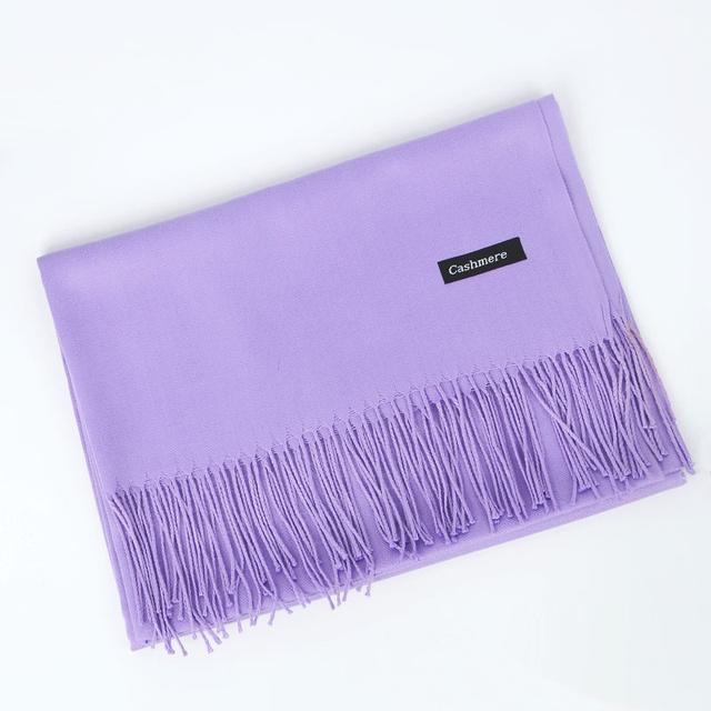 Winter Women Scarf Female Luxury Scarves Lady Tassel Bandana Women Solid Shawl Wraps Foulard Scarf Shawl